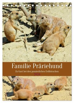Cover Familie Präriehund (Tischkalender 2026 DIN A5 hoch), CALVENDO Monatskalender