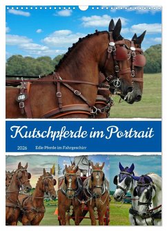 Cover Kutschpferde im Portait (Wandkalender 2026 DIN A3 hoch), CALVENDO Monatskalender
