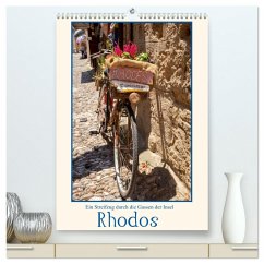 Ein Streifzug durch die Gassen der Insel Rhodos (hochwertiger Premium Wandkalender 2026 DIN A2 hoch), Kunstdruck in Hochglanz
