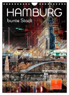 Cover Hamburg bunte Stadt (Wandkalender 2026 DIN A4 hoch), CALVENDO Monatskalender