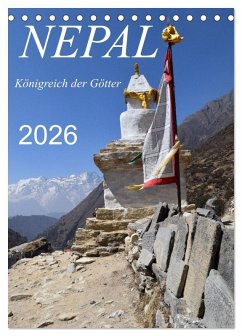 Nepal- Königreich der Götter (Tischkalender 2026 DIN A5 hoch), CALVENDO Monatskalender