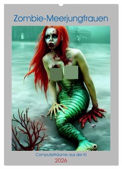 Cover Zombie-Meerjungfrauen - Computerträume aus der KI (Wandkalender 2026 DIN A2 hoch), CALVENDO Monatskalender