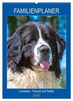 Cover Familienplaner Landseer - Freund und Retter (Wandkalender 2026 DIN A2 hoch), CALVENDO Monatskalender