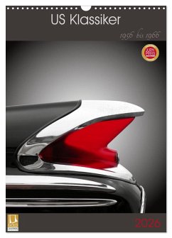 Cover US Klassiker 1956 bis 1966 (Wandkalender 2026 DIN A3 hoch), CALVENDO Monatskalender