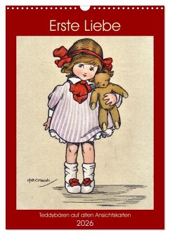 Cover Erste Liebe - Teddybären auf alten Ansichtskarten (Wandkalender 2026 DIN A3 hoch), CALVENDO Monatskalender