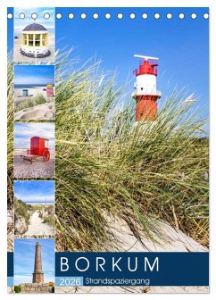 Cover Borkum Strandspaziergang (Tischkalender 2026 DIN A5 hoch), CALVENDO Monatskalender