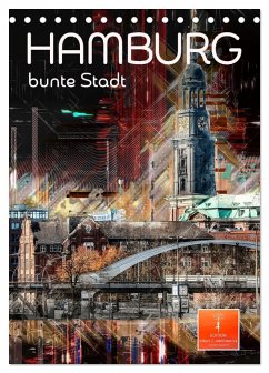 Cover Hamburg bunte Stadt (Tischkalender 2026 DIN A5 hoch), CALVENDO Monatskalender