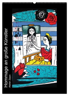 Hommage an große Künstler (Wandkalender 2026 DIN A2 hoch), CALVENDO Monatskalender