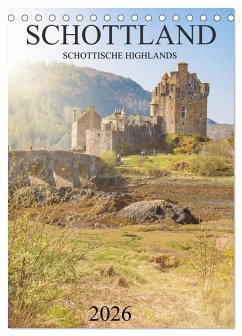 Schottland -Schottische Highlands (Tischkalender 2026 DIN A5 hoch), CALVENDO Monatskalender