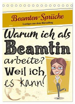 Cover Beamten-Sprüche (Tischkalender 2026 DIN A5 hoch), CALVENDO Monatskalender