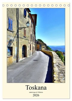Cover Toskana - Unterwegs in Volterra (Tischkalender 2026 DIN A5 hoch), CALVENDO Monatskalender