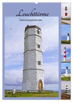 Cover Leuchttürme - Geburtstagskalender (Wandkalender 2026 DIN A2 hoch), CALVENDO Monatskalender