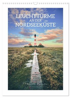 Cover Leuchttürme an der Nordseeküste (Wandkalender 2026 DIN A3 hoch), CALVENDO Monatskalender