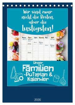 Unser Familien-Putzplan & Kalender 2026 (Tischkalender 2026 DIN A5 hoch), CALVENDO Monatskalender Unser Familien-Putzplan & Kalender 2026 (Tischkalender 2026 DIN A5 hoch), CALVENDO Monatskalender