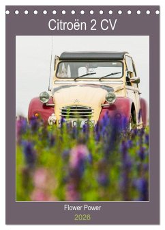 Cover Citroën 2 CV - Flower Power (Tischkalender 2026 DIN A5 hoch), CALVENDO Monatskalender