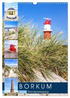 Cover Borkum Strandspaziergang (Wandkalender 2026 DIN A3 hoch), CALVENDO Monatskalender