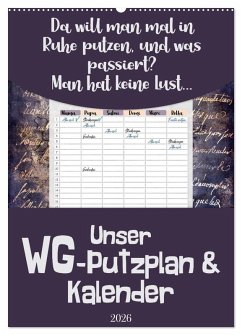 Cover Gothic WG-Putzplan & Kalender 2026 (Wandkalender 2026 DIN A2 hoch), CALVENDO Monatskalender