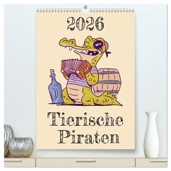 Cover Tierische Piraten (hochwertiger Premium Wandkalender 2026 DIN A2 hoch), Kunstdruck in Hochglanz
