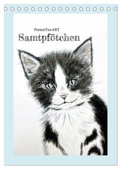 Cover PortraiTierART Samtpfötchen (Tischkalender 2026 DIN A5 hoch), CALVENDO Monatskalender