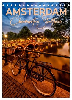 AMSTERDAM Charmantes Stadtherz (Tischkalender 2026 DIN A5 hoch), CALVENDO Monatskalender AMSTERDAM Charmantes Stadtherz (Tischkalender 2026 DIN A5 hoch), CALVENDO Monatskalender