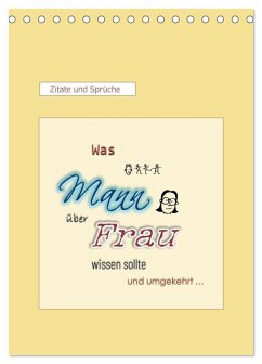 Cover Was Mann über Frau wissen sollte und umgekehrt ... (Tischkalender 2026 DIN A5 hoch), CALVENDO Monatskalender
