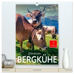 Glückliche Bergkühe (hochwertiger Premium Wandkalender 2026 DIN A2 hoch), Kunstdruck in Hochglanz
