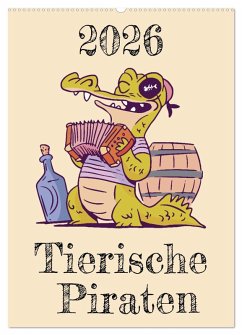 Cover Tierische Piraten (Wandkalender 2026 DIN A2 hoch), CALVENDO Monatskalender