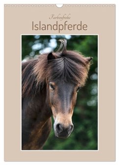 Cover Farbenfrohe Islandpferde (Wandkalender 2026 DIN A3 hoch), CALVENDO Monatskalender