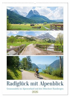 Radlglück mit Alpenblick 2026 (Wandkalender 2026 DIN A2 hoch), CALVENDO Monatskalender