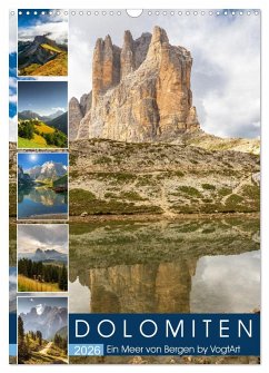 Dolomiten, ein Meer aus Bergen by VogtArt (Wandkalender 2026 DIN A3 hoch), CALVENDO Monatskalender