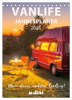 Cover Vanlife Jahresplaner (Tischkalender 2026 DIN A5 hoch), CALVENDO Monatskalender