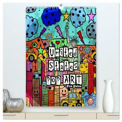 Cover United States Pop Art von Nico Bielow (hochwertiger Premium Wandkalender 2026 DIN A2 hoch), Kunstdruck in Hochglanz