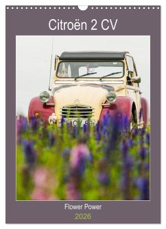 Cover Citroën 2 CV - Flower Power (Wandkalender 2026 DIN A3 hoch), CALVENDO Monatskalender