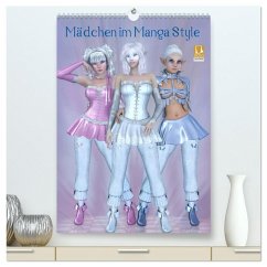 Mädchen im Manga Style (hochwertiger Premium Wandkalender 2026 DIN A2 hoch), Kunstdruck in Hochglanz