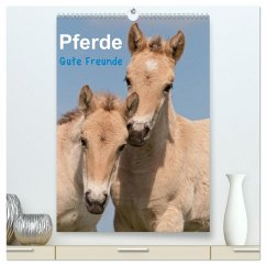 Cover Pferde Gute Freunde (hochwertiger Premium Wandkalender 2026 DIN A2 hoch), Kunstdruck in Hochglanz