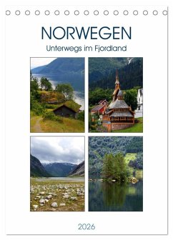 Norwegen - Unterwegs im Fjordland (Tischkalender 2026 DIN A5 hoch), CALVENDO Monatskalender