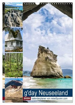 Cover Kalenderplaner g'day Neuseeland 2026 (Wandkalender 2026 DIN A3 hoch), CALVENDO Monatskalender