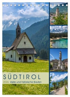 Cover SÜDTIROL Idylle und historische Bauten (Tischkalender 2026 DIN A5 hoch), CALVENDO Monatskalender