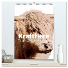 Cover Krafttiere - Inspirierende Begleiter voller Magie und Seele (hochwertiger Premium Wandkalender 2026 DIN A2 hoch), Kunstdruck in Hochglanz