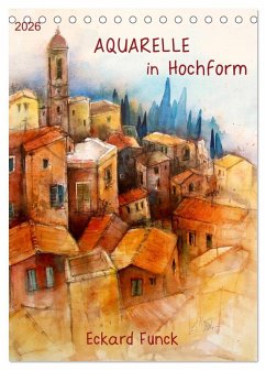 Cover Aquarelle in Hochform (Tischkalender 2026 DIN A5 hoch), CALVENDO Monatskalender