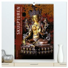 SKULPTUREN Hinduistische Göttinnen und Götter ¿ Buddhas (hochwertiger Premium Wandkalender 2026 DIN A2 hoch), Kunstdruck in Hochglanz