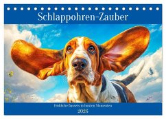 Schlappohren-Zauber. Fröhliche Bassets in bunten Momenten (Tischkalender 2026 DIN A5 quer), CALVENDO Monatskalender Schlappohren-Zauber. Fröhliche Bassets in bunten Momenten (Tischkalender 2026 DIN A5 quer), CALVENDO Monatskalender