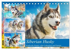 Siberian Husky. Kraftvolle Hunde voller Lebenslust und Energie (Tischkalender 2026 DIN A5 quer), CALVENDO Monatskalender Siberian Husky. Kraftvolle Hunde voller Lebenslust und Energie (Tischkalender 2026 DIN A5 quer), CALVENDO Monatskalender