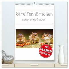Streifenhörnchen - neugierige Nager (hochwertiger Premium Wandkalender 2026 DIN A2 hoch), Kunstdruck in Hochglanz