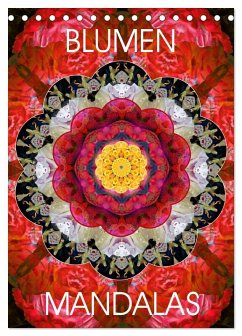 BLUMEN MANDALAS (Tischkalender 2026 DIN A5 hoch), CALVENDO Monatskalender