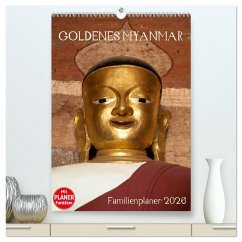 Cover Goldenes Myanmar - Familienkalender 2026 (hochwertiger Premium Wandkalender 2026 DIN A2 hoch), Kunstdruck in Hochglanz