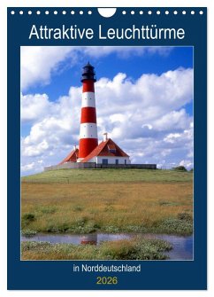 Cover Attraktive Leuchttürme (Wandkalender 2026 DIN A4 hoch), CALVENDO Monatskalender