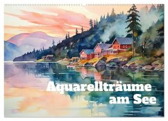 Aquarellträume am See (Wandkalender 2026 DIN A2 quer), CALVENDO Monatskalender