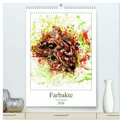 Farbakte - Action Paintings (hochwertiger Premium Wandkalender 2026 DIN A2 hoch), Kunstdruck in Hochglanz