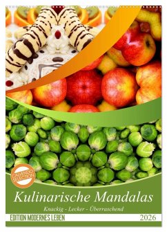 Kulinarische Mandalas (Wandkalender 2026 DIN A2 hoch), CALVENDO Monatskalender